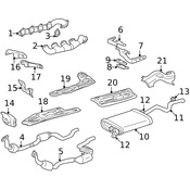 Mercedes Exhaust Muffler - Genuine Mercedes 1634904601