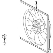 Mercedes Engine Cooling Fan Assembly - Genuine Mercedes 1635000093