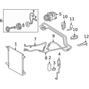 Mercedes A/C Condenser - Genuine Mercedes 1638300370