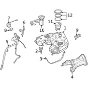 Mercedes Fuel Tank Filler Neck - Genuine Mercedes 1644701620