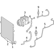 Mercedes A/C Refrigerant Hose - Genuine Mercedes 1648306915