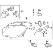 Mercedes Headlight Assembly - Genuine Mercedes 1668205259