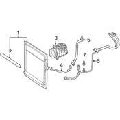 Mercedes A/C Refrigerant Suction Hose - Genuine Mercedes 1668301415