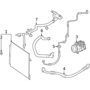 Mercedes A C Refrigerant Hose - Genuine Mercedes 1678305800