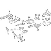 Mercedes Exhaust Bracket - Genuine Mercedes 1704922441