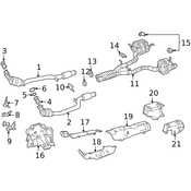 Mercedes Exhaust Tail Pipe Bracket - Genuine Mercedes 1714921041