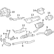 Mercedes Exhaust Muffler - Genuine Mercedes 1724913201