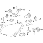 Mercedes Headlight - Genuine Mercedes 1728205859
