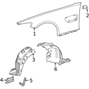 Mercedes Fender Splash Shield - Genuine Mercedes 1906984200