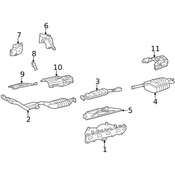 Mercedes Exhaust Muffler - Genuine Mercedes 2024900315