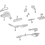 Mercedes Exhaust Muffler - Genuine Mercedes 2024902521