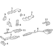 Mercedes Exhaust Muffler - Genuine Mercedes 2024903521
