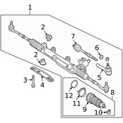 Mercedes Rack and Pinion Bellow - Genuine Mercedes 2034602300