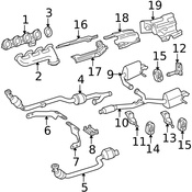 Mercedes Exhaust Muffler - Genuine Mercedes 2034908621