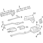 Mercedes Exhaust Tail Pipe - Genuine Mercedes 2034920214