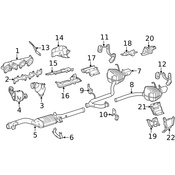 Mercedes Exhaust Muffler Bracket - Genuine Mercedes 2044901640