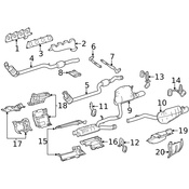 Mercedes Catalytic Converter Bracket - Genuine Mercedes 2044924341