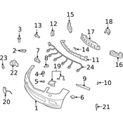 Mercedes Bumper Cover Bracket - Genuine Mercedes 2048810606