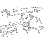 Mercedes Exhaust Muffler  - Genuine Mercedes 2054903720