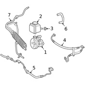 Mercedes Power Steering Return Hose - Genuine Mercedes 2094601224
