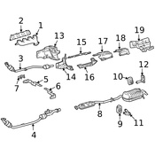 Mercedes Exhaust Muffler - Genuine Mercedes 2094904821