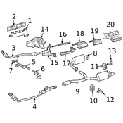 Mercedes Catalytic Converter Bracket - Genuine Mercedes 2094920741
