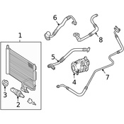 Mercedes A/C Refrigerant Liquid Hose  - Genuine Mercedes 2098300015