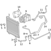 Mercedes A/C Refrigerant Hose - Genuine Mercedes 2108301515