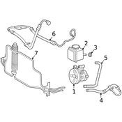 Mercedes Power Steering Pressure Hose - Genuine Mercedes 2114601924