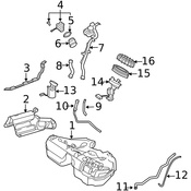 Mercedes Fuel Tank Filler Neck - Genuine Mercedes 2114704420