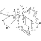 Mercedes Engine Coolant Recovery Tank Hose  - Genuine Mercedes 2115011225