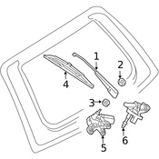 Mercedes Windshield Wiper Arm  - Genuine Mercedes 2118200244