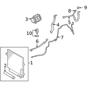 Mercedes A/C Refrigerant Liquid Hose - Genuine Mercedes 2118308215