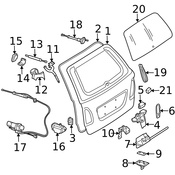 Mercedes Liftgate Lift Support - Genuine Mercedes 2119801464