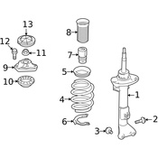 Mercedes Suspension Strut - Genuine Mercedes 2123233300