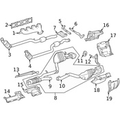 Mercedes Catalytic Converter Bracket - Genuine Mercedes 2124922641