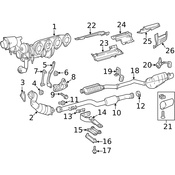 Mercedes Exhaust System Hanger Bracket - Genuine Mercedes 2124925241