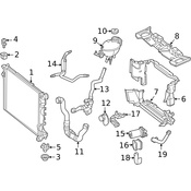 Mercedes Engine Coolant Hose  - Genuine Mercedes 2125018682