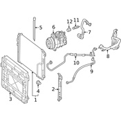 Mercedes A/C Refrigerant Discharge Hose - Genuine Mercedes 2128302416