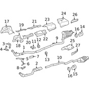 Mercedes Exhaust Muffler - Genuine Mercedes 2164904521