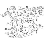 Mercedes Exhaust Muffler - Genuine Mercedes 2184901321