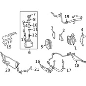 Mercedes Power Steering Pressure Hose - Genuine Mercedes 2203205472