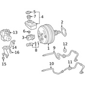 Mercedes Brake Hydraulic Line - Genuine Mercedes 2204302829