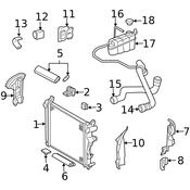 Mercedes Radiator Coolant Hose  - Genuine Mercedes 2205016682