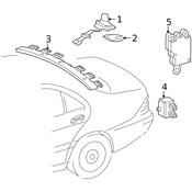 Mercedes Radio Antenna Assembly - Genuine Mercedes 2208201375