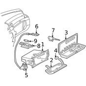 Mercedes Glove Box Support - Genuine Mercedes 2209800864