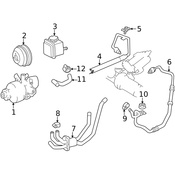 Mercedes Power Steering Reservoir Line Hose - Genuine Mercedes 2209971152