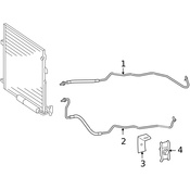 Mercedes Auto Trans Oil Cooler Hose - Genuine Mercedes 2212700296