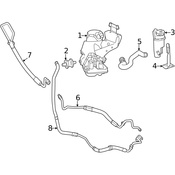 Mercedes Power Steering Pressure Hose - Genuine Mercedes 2214608224