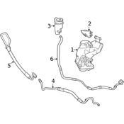 Mercedes Power Steering Return Hose - Genuine Mercedes 2214608724